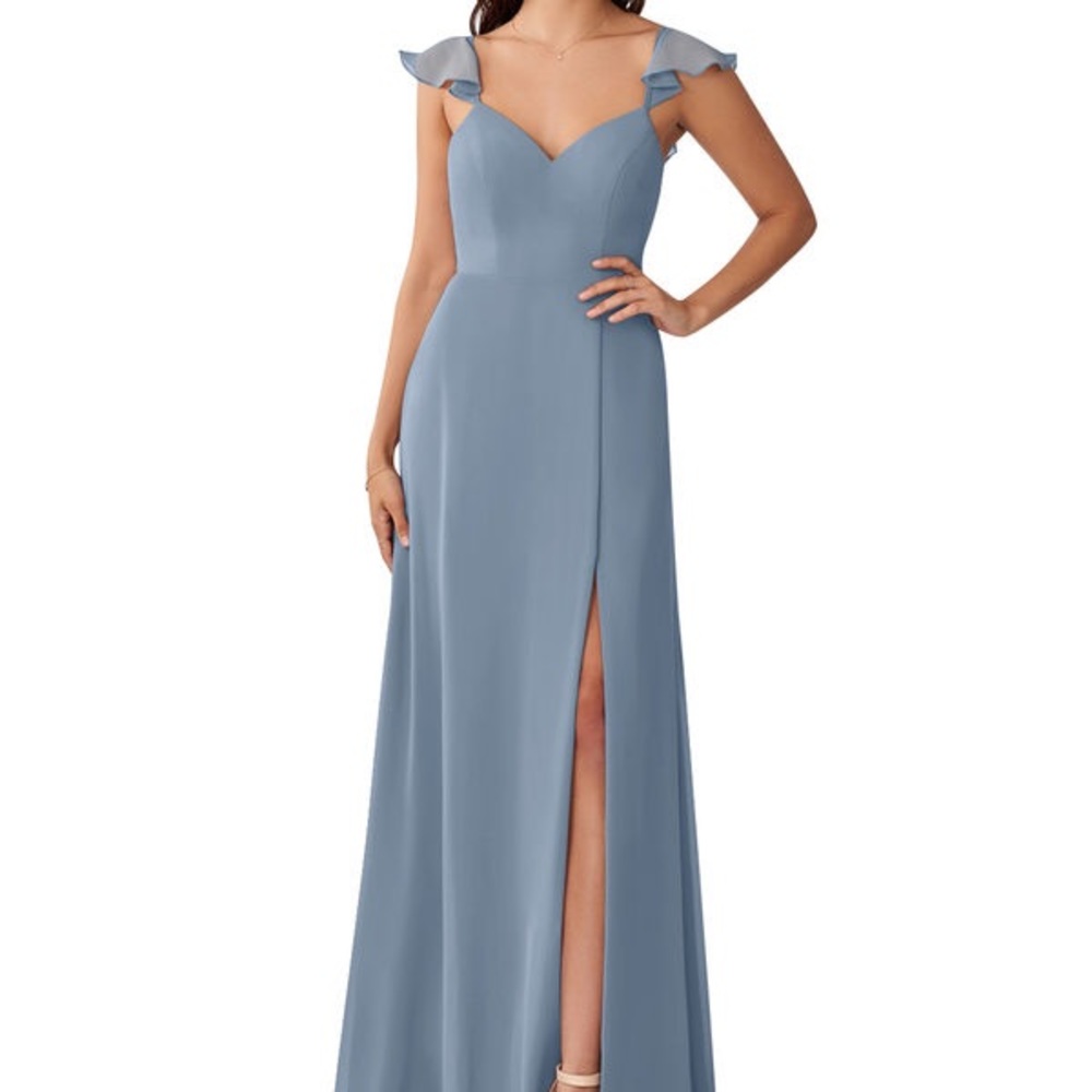 Azazie Bridemaid Dress - Everett in Dusty Blue